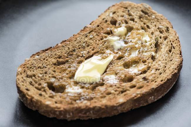Fetta di pane tostato integrale — Foto stock