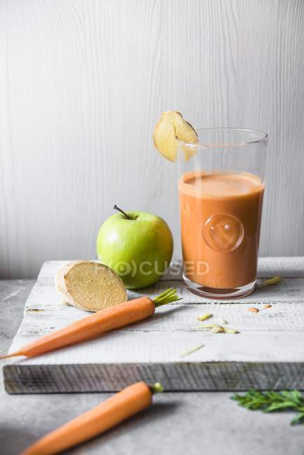 Succo di mela e zenzero — Foto stock