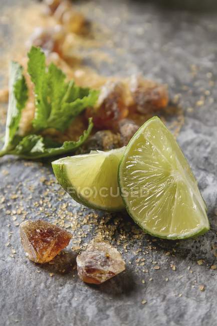Ingredients for a mojito — Stock Photo
