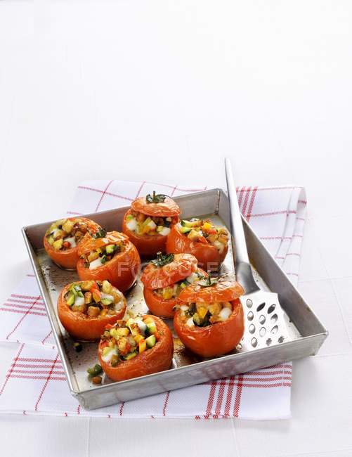 Oven-baked tomatoes — Stock Photo