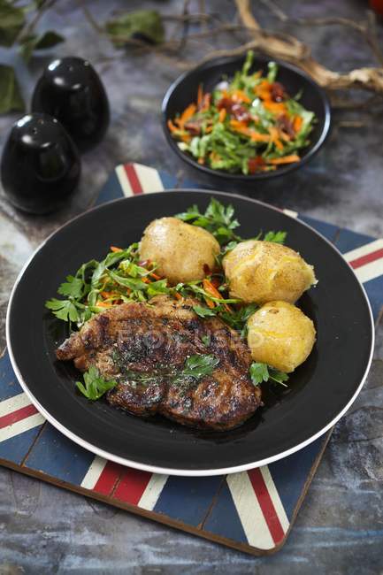 Grilled pork collar steak — Stock Photo