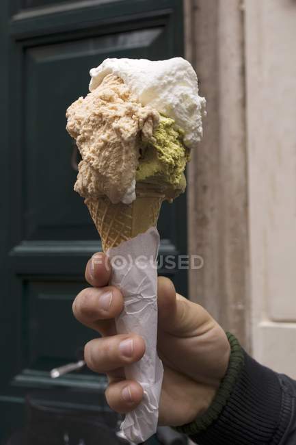 Фісташкове і ромське морозиво — стокове фото