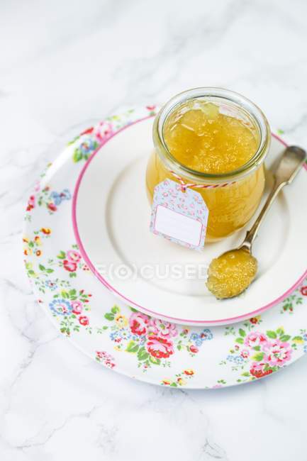 Pineapple and vanilla jam — Stock Photo