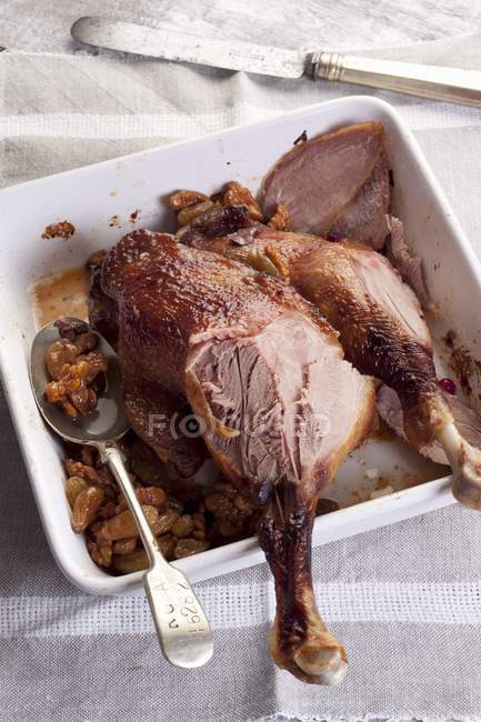 Roast legs of goose — Stock Photo