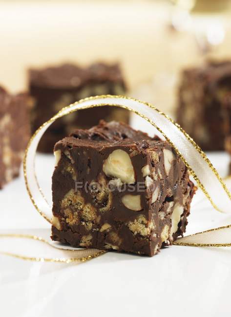 Chocolate fridge cake — Stock Photo