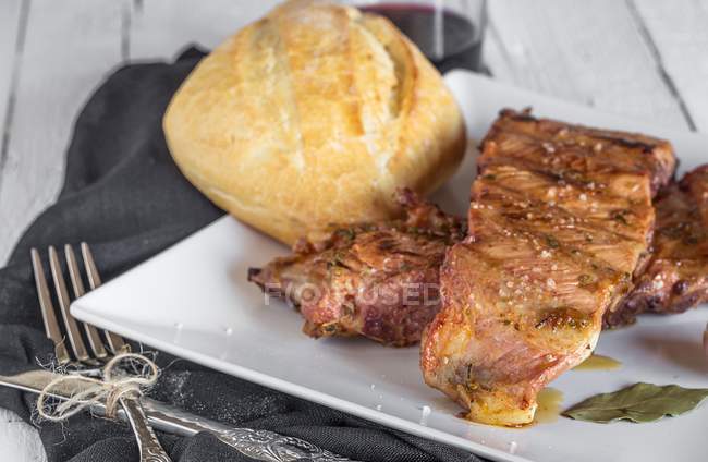 Grilled pork ribs — Stock Photo