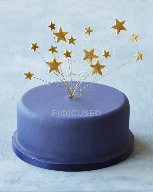 Синій партії торт зірка прикраси — стокове фото