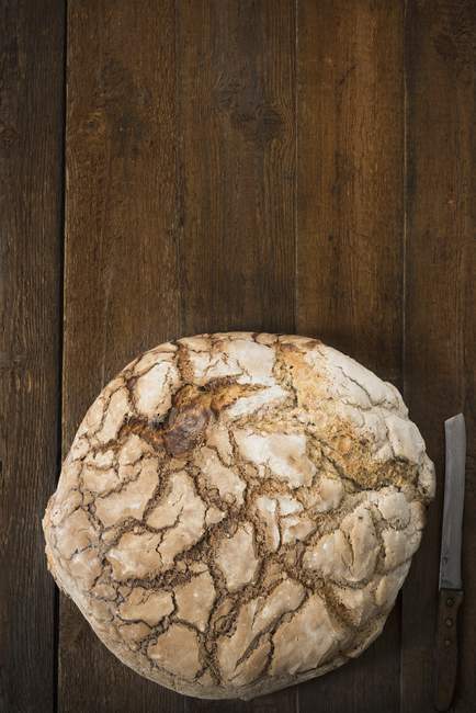 Großer Laib knuspriges Brot — Stockfoto