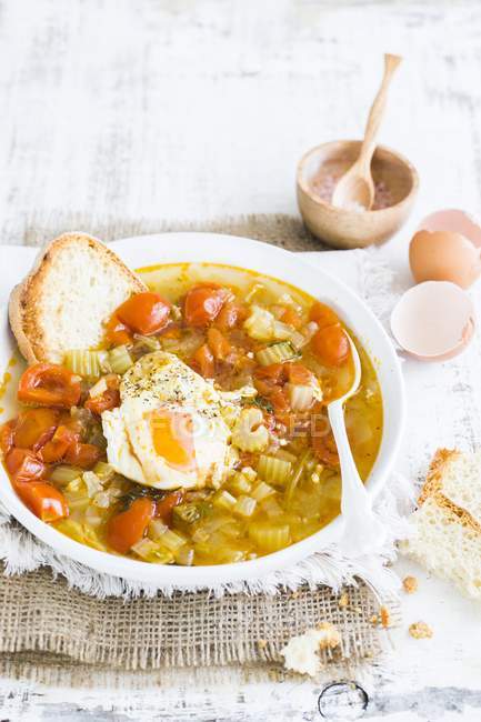 Tuscan vegetable soup — Stock Photo
