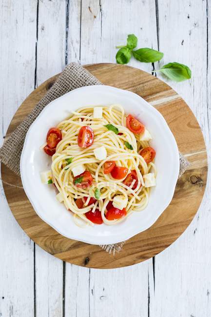 Italian pasta alla checca — Stock Photo