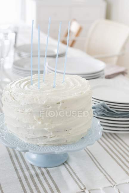 Cake with vanilla cream — Stock Photo