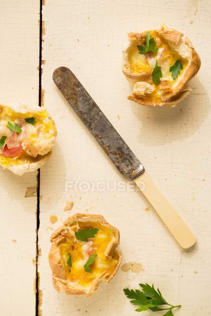 Slices of toast baked — Stock Photo