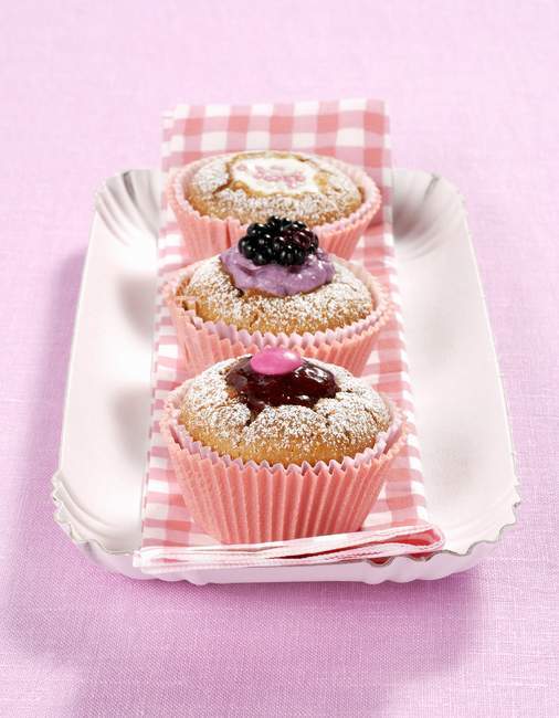 Filled baked muffins — Stock Photo