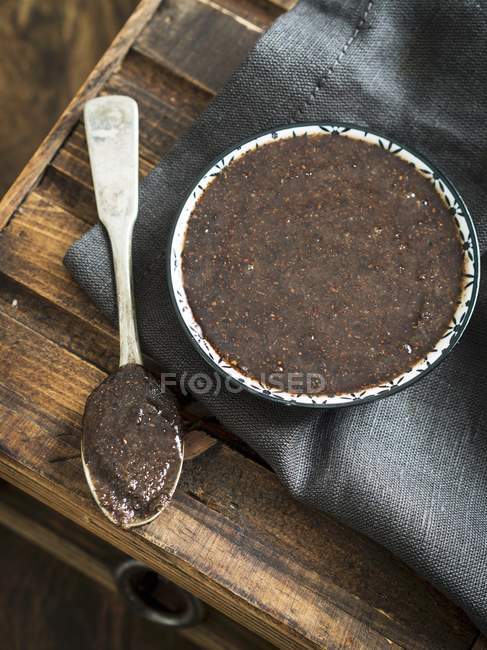 Elevated view of a homemade coffee scrub — Stock Photo