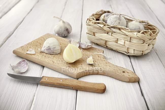 Fresh Chinese garlic — Stock Photo