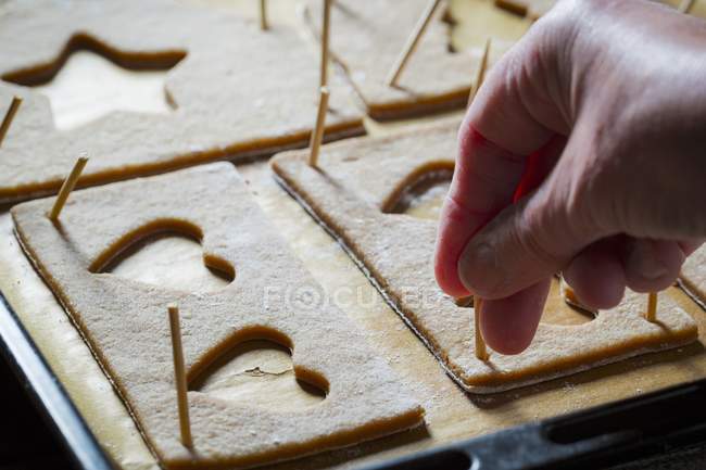 Dough parts being prepared — Stock Photo