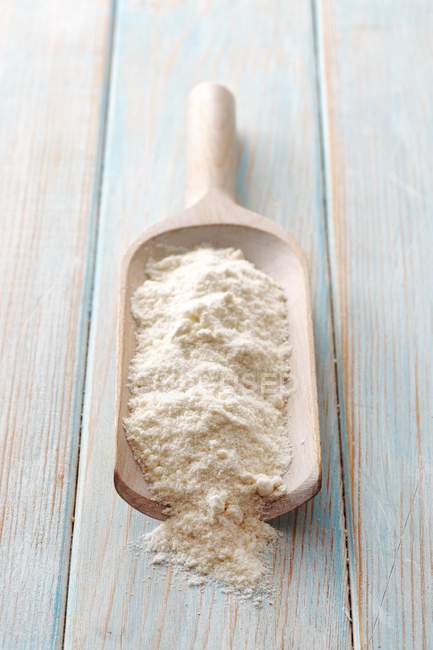 Coconut flakes on a scoop — Stock Photo
