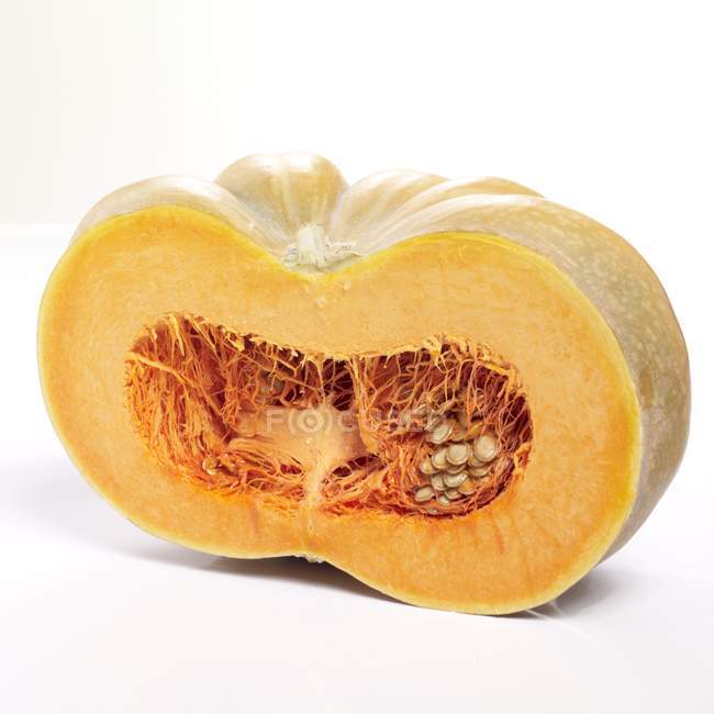 Muscat pumpkin on white background — Stock Photo