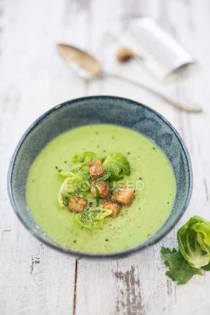 Brussels sprouts soup — Stock Photo