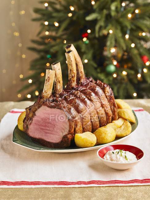 Rib Of Beef on plate — Stock Photo