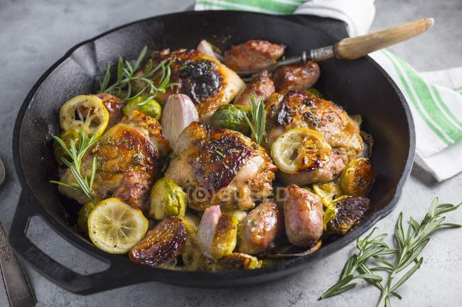 Roasted Chicken Thighs — Stock Photo