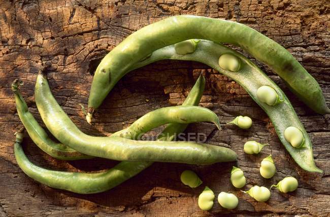 Shell beans with pods — Stock Photo