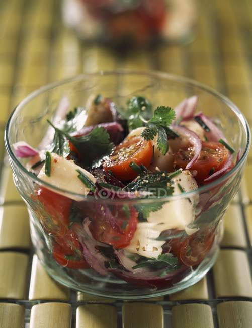 Mauritischer Salat mit Herzen — Stockfoto