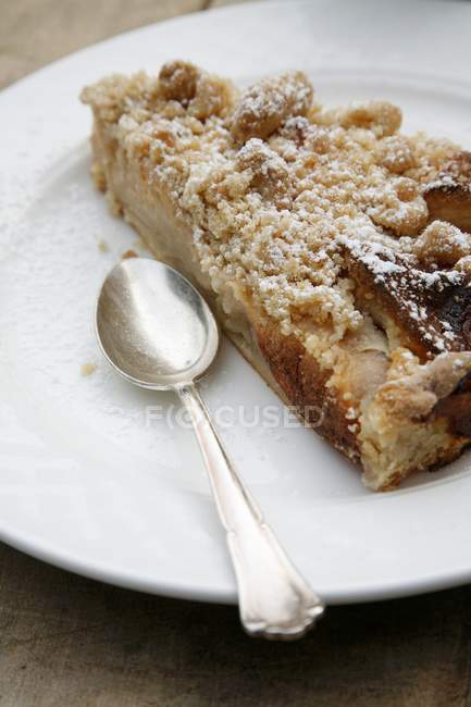 Piece of apple tart — Stock Photo