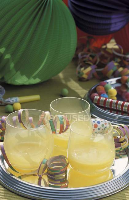 Orange juice in glasses — Stock Photo