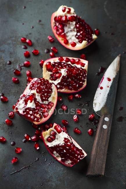 Fresh broken Pomegranate — Stock Photo