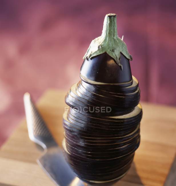 Aubergine sliced — стоковое фото