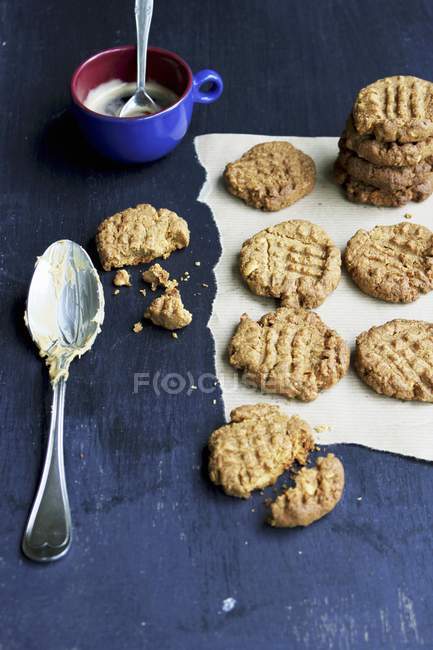 Biscoitos caseiros de amendoim — Fotografia de Stock