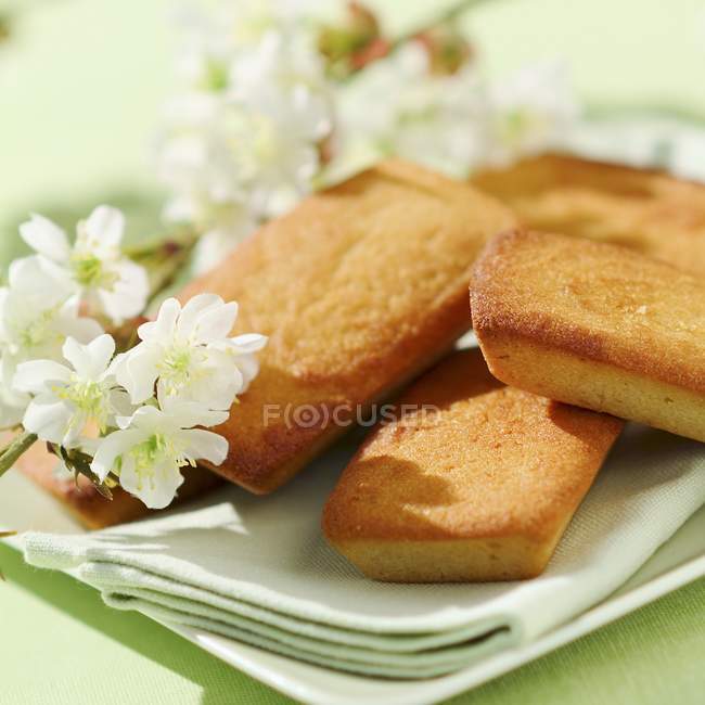 Almond sponge fingers — Stock Photo