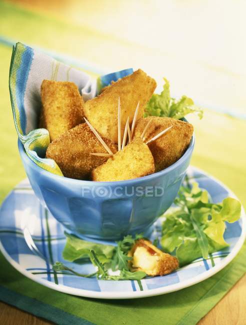 Fried camembert croquettes — Stock Photo