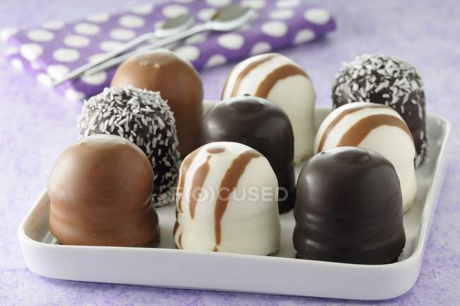 Doces de chocolate marshmallow — Fotografia de Stock