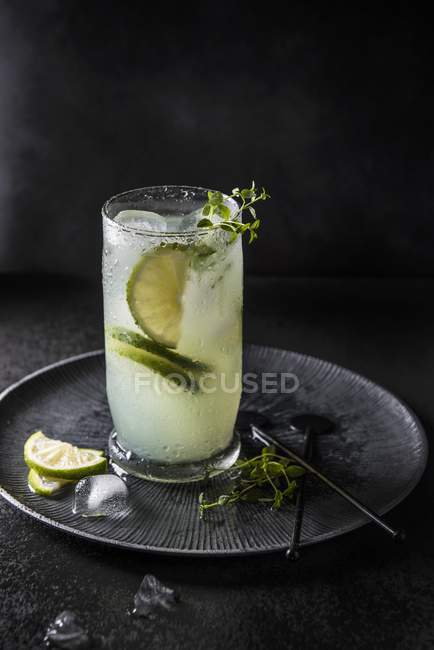 Cocktail made with bitter lemon — Stock Photo