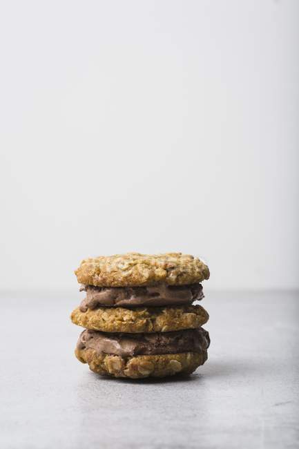 Овес cookie сендвіч — стокове фото
