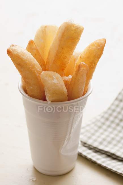 French fries in cup — Stock Photo