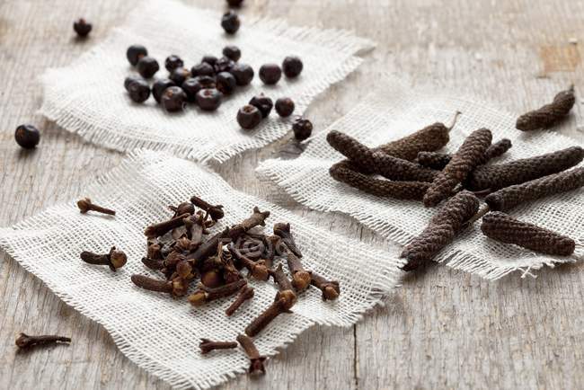 Three different spices — Stock Photo