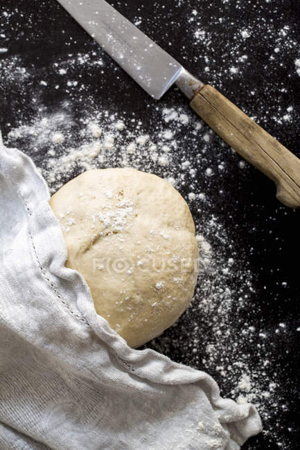 Ball of pizza dough — Stock Photo