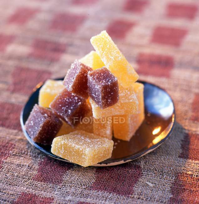 Banana-flavour fruit jelly — Stock Photo