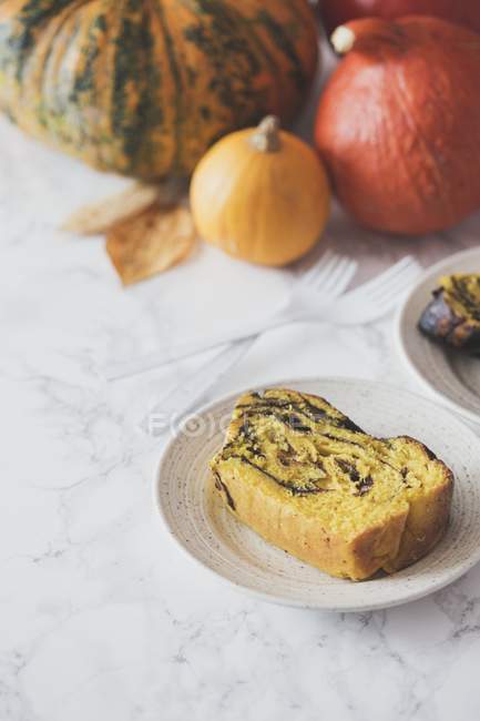 Pumpkin babka cake — Stock Photo