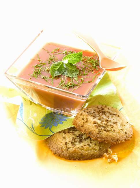 Portion Gemüse, Salat, Wassermelone — Stockfoto