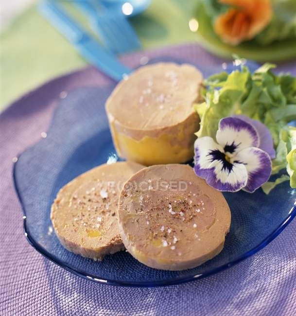 Sliced bloc of foie gras — Stock Photo