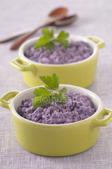 Purple purée de pommes de terre — Photo de stock