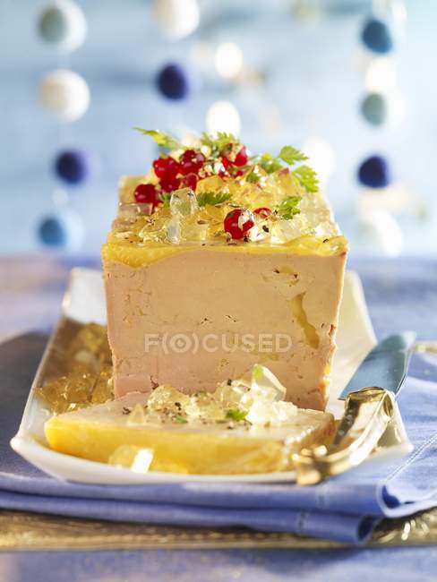 Foie gras terrine l 'alsacienne - foto de stock