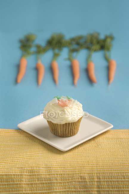 Cupcake mit Frischkäse Zuckerguss — Stockfoto