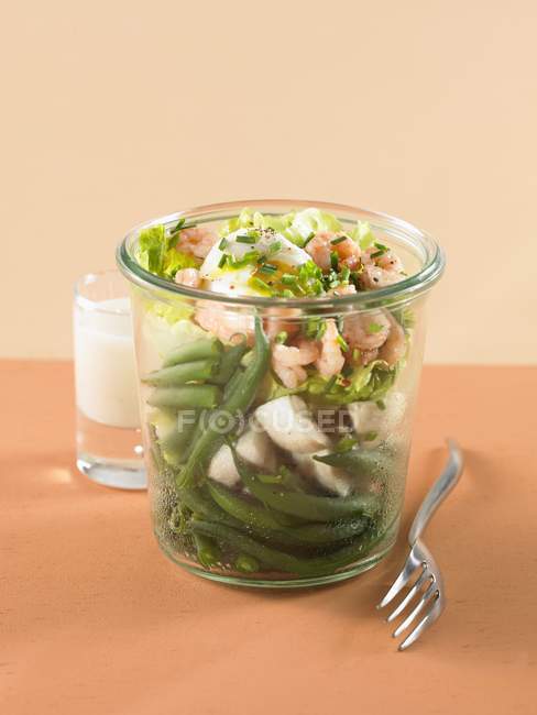 Зелена квасоля, салат — стокове фото