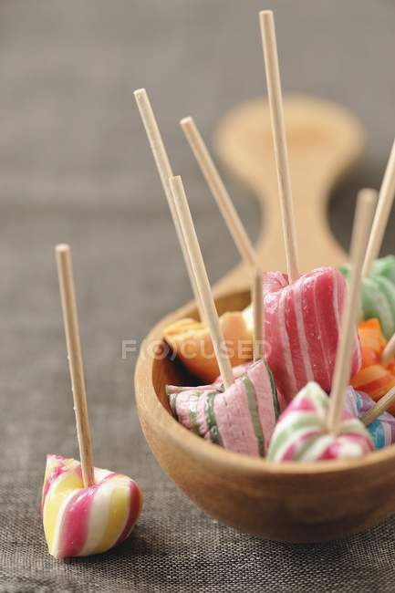 Boiled candy lollipops — Stock Photo