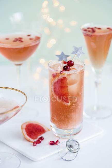 Sparkly paloma with tequila — Stock Photo